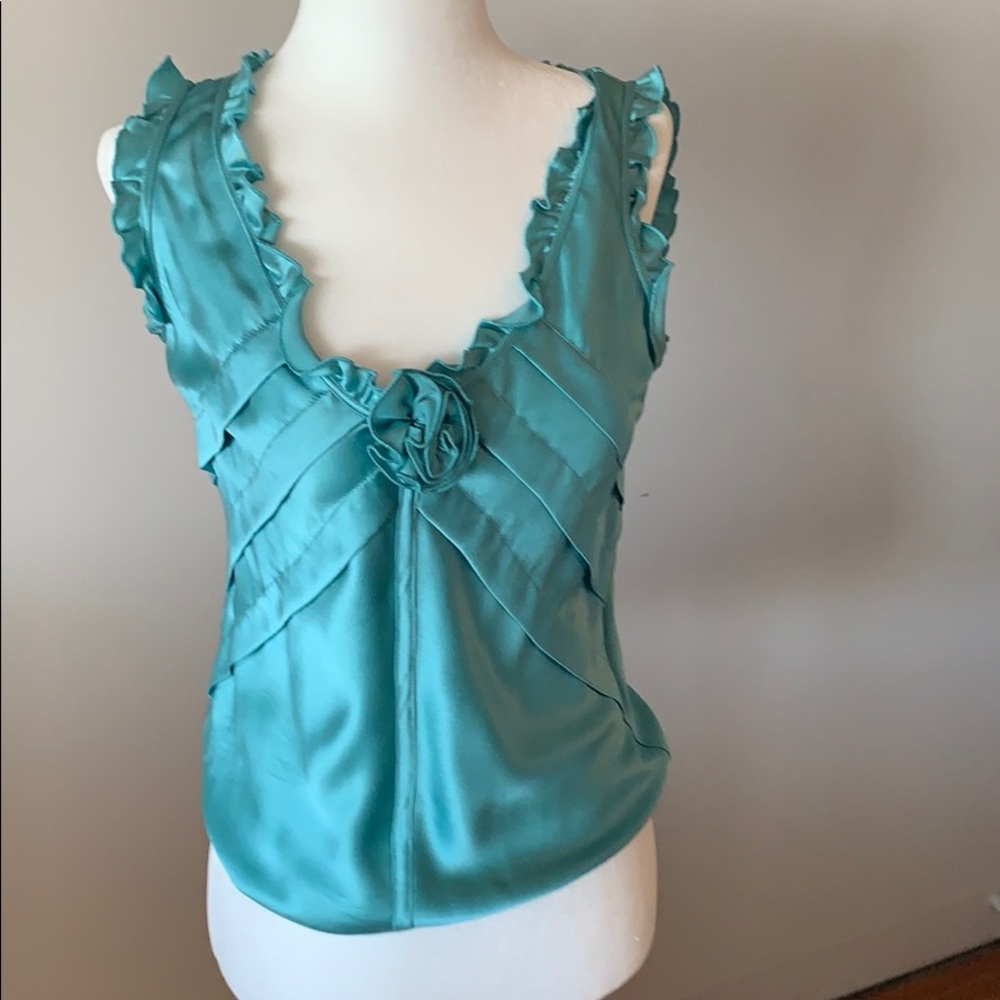 BCBG silk sleeveless blouse